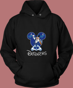 Mickey Mouse Loves Los Angeles Dodgers Vintage Hoodie