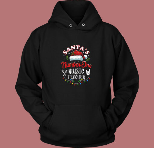 Music Teacher Christmas Vintage Hoodie