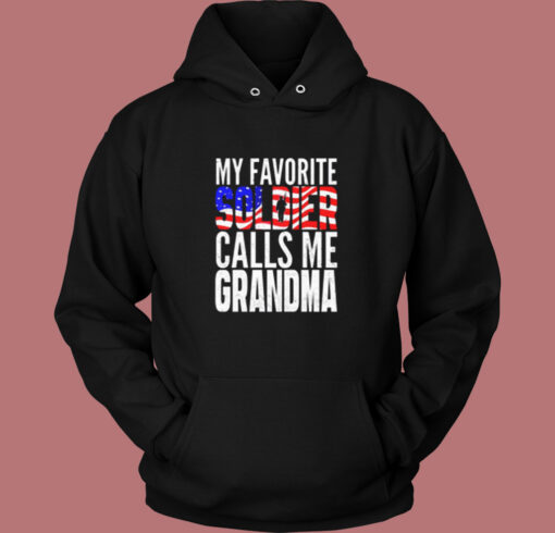 My Favorite Soldier Calls Me Grandma Vintage Hoodie