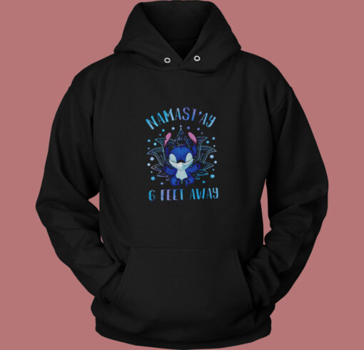 Namast'ay 6 Feet Away Stitch Vintage Hoodie