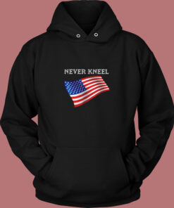 Never Kneel American Flag Vintage Hoodie