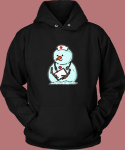 Nurse Snowman Vintage Hoodie