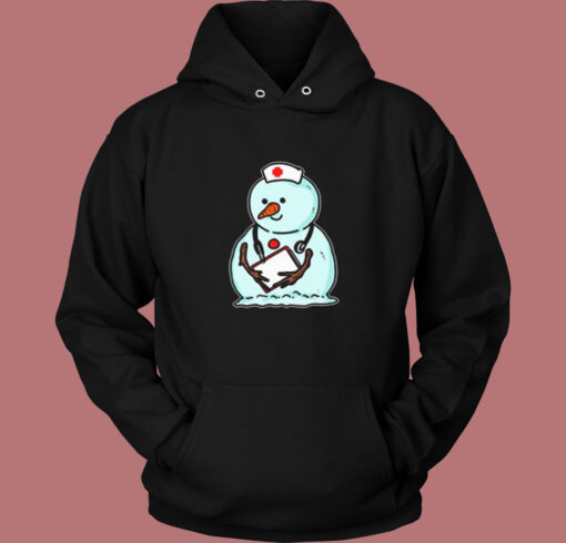 Nurse Snowman Vintage Hoodie