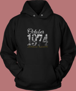 October 1974 Tee 45 Year Old Vintage Hoodie