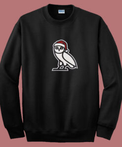 Ovo Holiday Santa Owl Funny Summer Sweatshirt