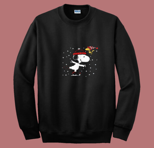 Peanuts Snoopy And Woodstock Skate Holiday Summer Sweatshirt