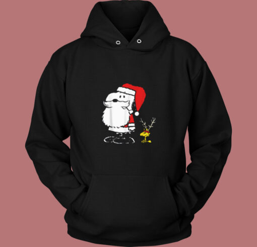 Peanuts Snoopy Woodstock Antlers Santa Vintage Hoodie