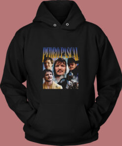 Pedro Pascal Collage Homage Vintage Hoodie