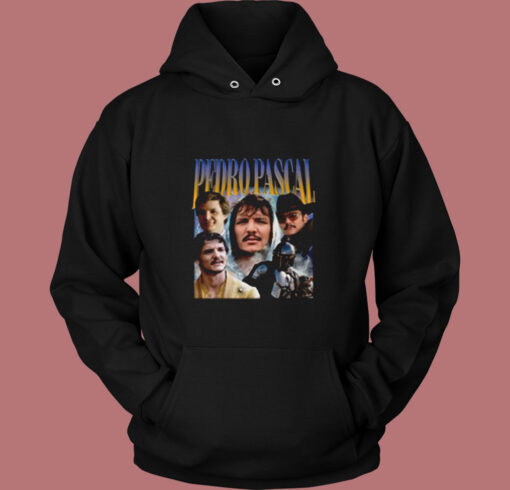 Pedro Pascal Collage Homage Vintage Hoodie