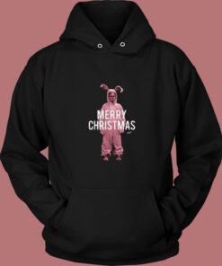 Pink Bunny Christmas Story Vintage Hoodie