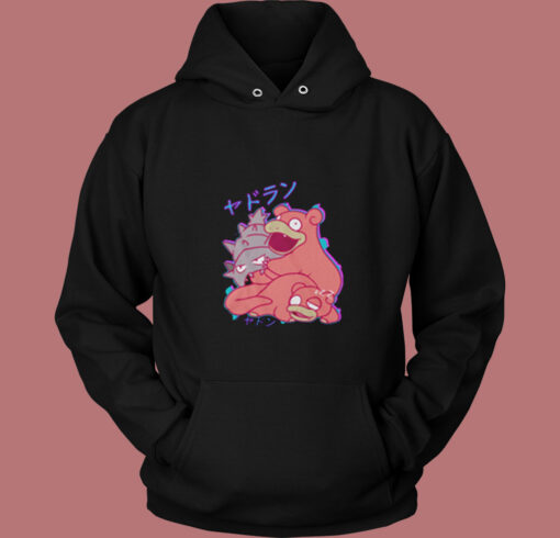 Pokemon Slowpoke And Slowbro Vintage Hoodie