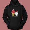 Polar Bear With Hat And Soft Ice Cream Vintage Hoodie