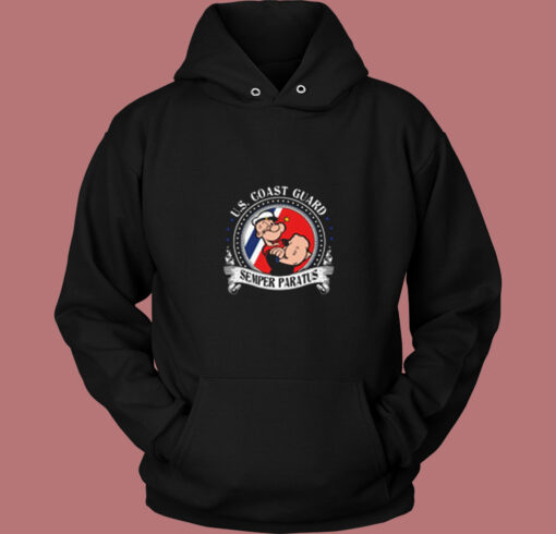 Popeye Us Coast Guard Semper Paratu Vintage Hoodie