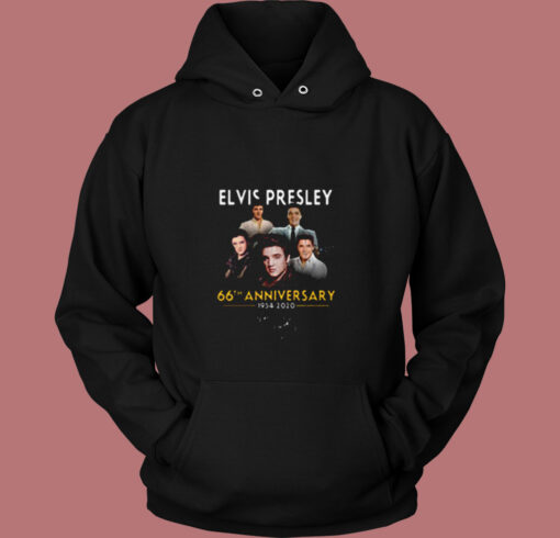 Premium Elvis Presley 66th Anniversary 1975 – 2020 Vintage Hoodie