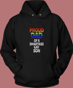 Proud Dad Of A Smartass Son Vintage Hoodie