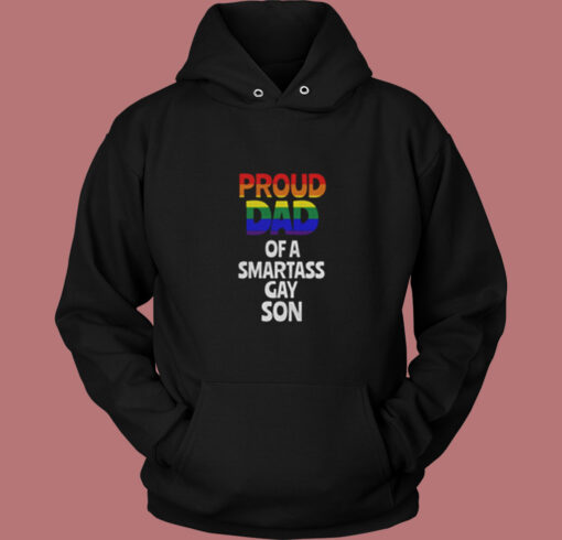 Proud Dad Of A Smartass Son Vintage Hoodie