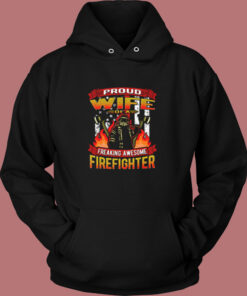 Proud Wife Of A Firefighter Vintage Hoodie