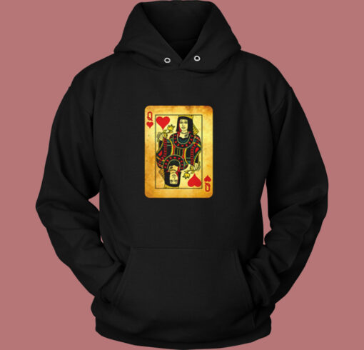 Queen Of Hearts Costume Halloween Deck Of Cards Vintage Hoodie