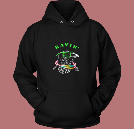 Rave Party Neon Bird Funny Vintage Hoodie