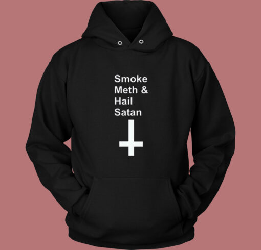 Reality Glitch Smoke Meth & Hail Satan Vintage Hoodie