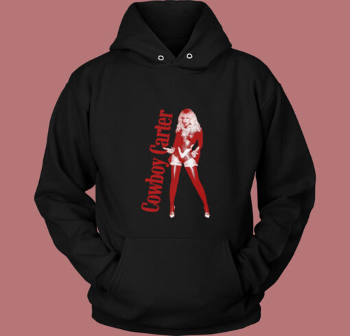 Red Beyonce Cowboy Carter Vintage Hoodie