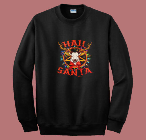 Reindeer With Pentagram And Christmas Lights Summer Sweatshirt