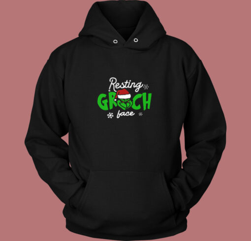 Resting Grinch Face Cool Vintage Hoodie