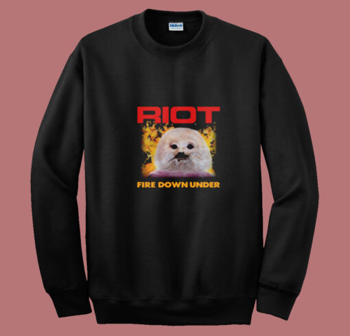 Riot Fire Down Under Heavy Metal Running Wild Summer Sweatshirt