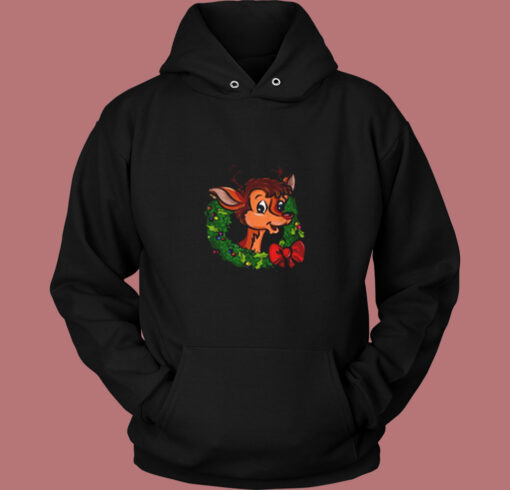 Rudolph The Red Nosed Reindeer Cute Vintage Hoodie