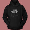 Rules When I First Wake Up Vintage Hoodie