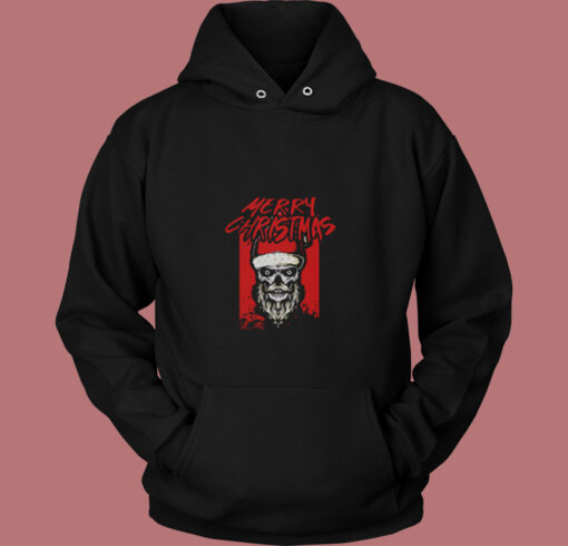 Santa Skull Freaky Horror Vintage Hoodie