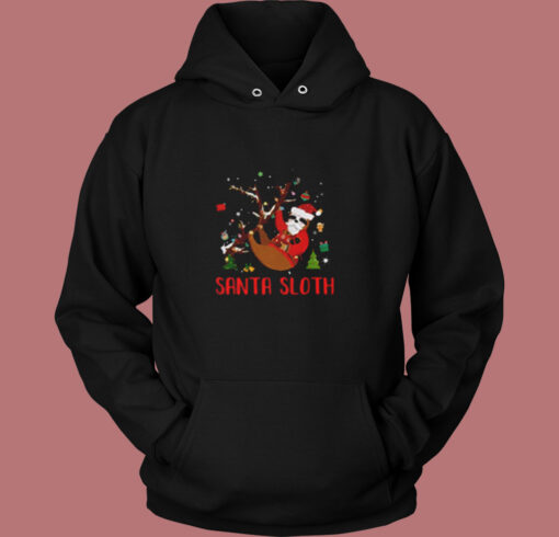 Santa Sloth Vintage Hoodie