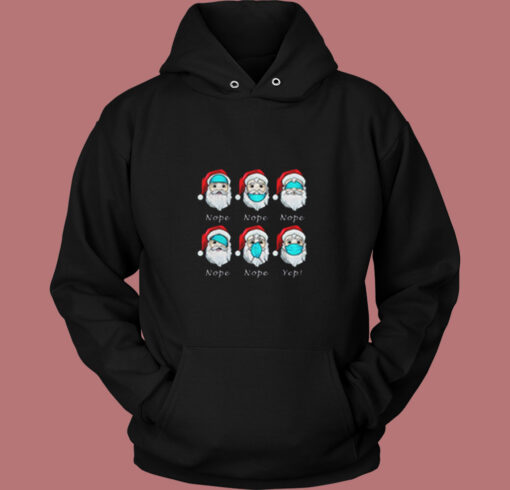 Santa Wearing Mask Wrong Funny Christmas Vintage Hoodie