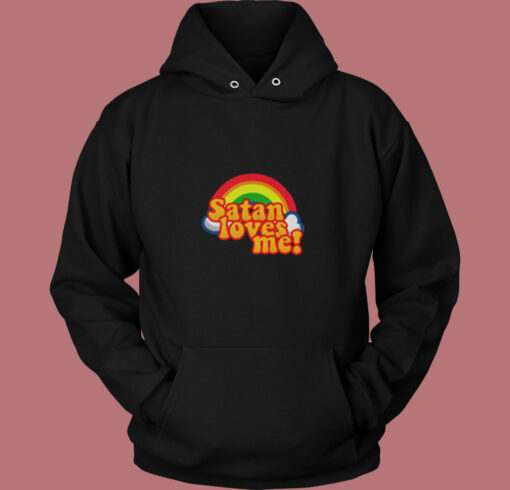 Satan Loves Me Rainbow Vintage Hoodie