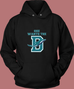 She Wants The D Miami Football Fan Vintage Hoodie