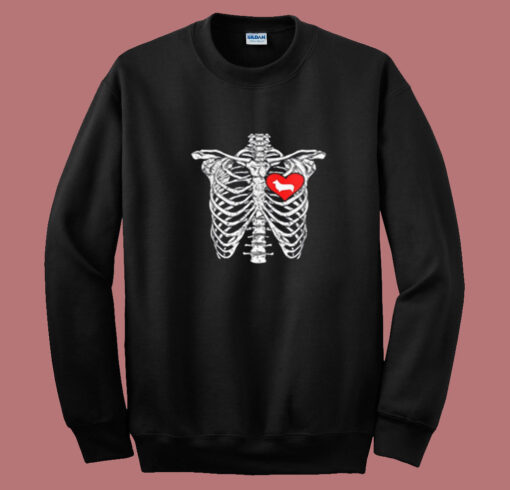 Skeleton Rib Cage Pembroke Welsh Corgi Dog Summer Sweatshirt