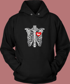 Skeleton Rib Cage Pembroke Welsh Corgi Dog Vintage Hoodie