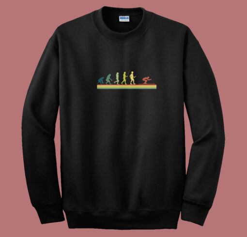 Ski Retro Human Evolution Summer Sweatshirt