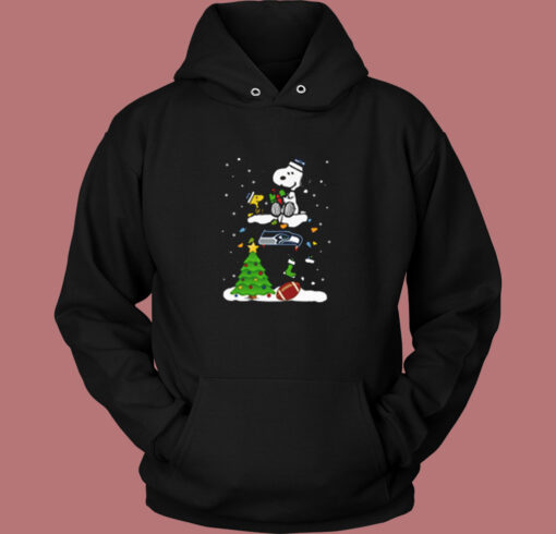 Snoopy Merry Christmas Nfl Seahawks Vintage Hoodie