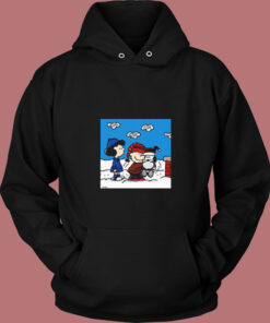 Snoopy Peanuts Santa Claus Christmas Cartoon Vintage Hoodie