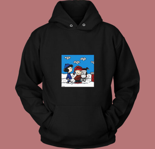 Snoopy Peanuts Santa Claus Christmas Cartoon Vintage Hoodie