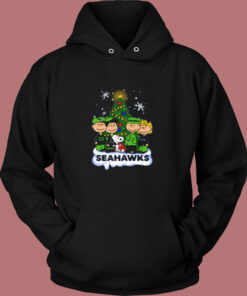 Snoopy Peanuts Seattle Seahawks Christmas Vintage Hoodie