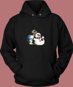 Snoopy Peanuts Snowman Christmas Vintage Hoodie