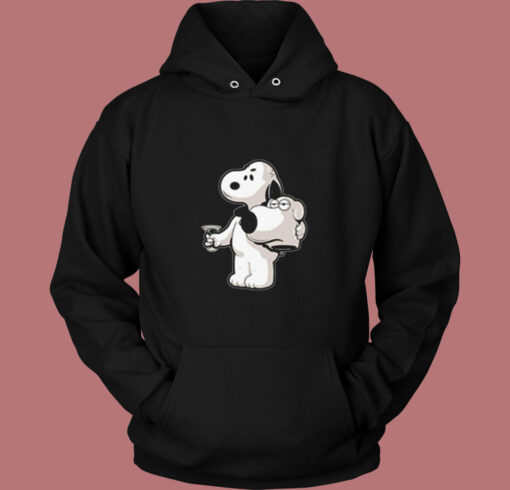 Snoopy X Brian Family Guy Mashup Custom Vintage Hoodie