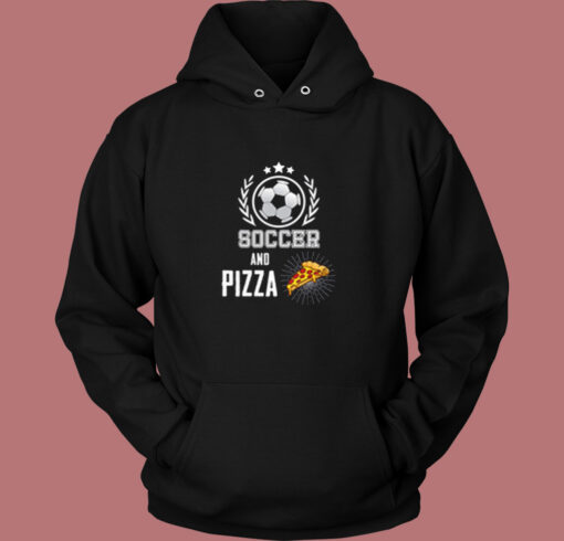 Soccer Pizza Vintage Hoodie