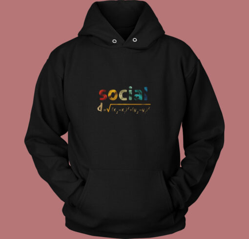 Social Distance Formula Math Vintage Hoodie