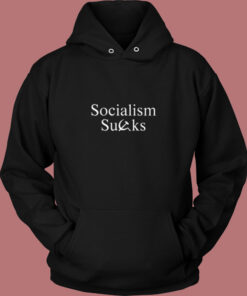 Socialism Sucks Funny Political Vintage Hoodie