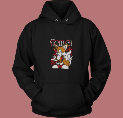 Sonic Miles Tails Prower Charcoal Vintage Hoodie