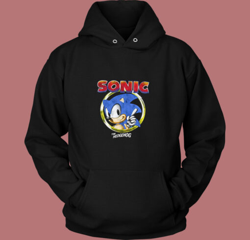 Sonic The Hedgehog Pointing Finger Vintage Hoodie