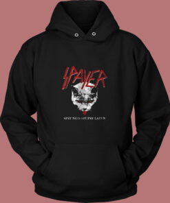 Spayer Funny Vintage Style Slayer Parody Cat Vintage Hoodie